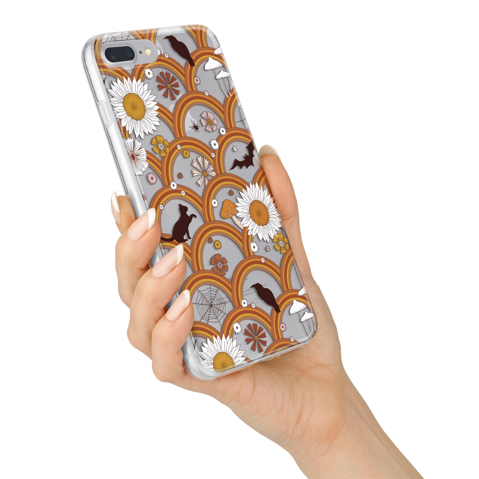 Retro Halloween iPhone 7 Plus Bumper Case on Silver iPhone Alternative Image