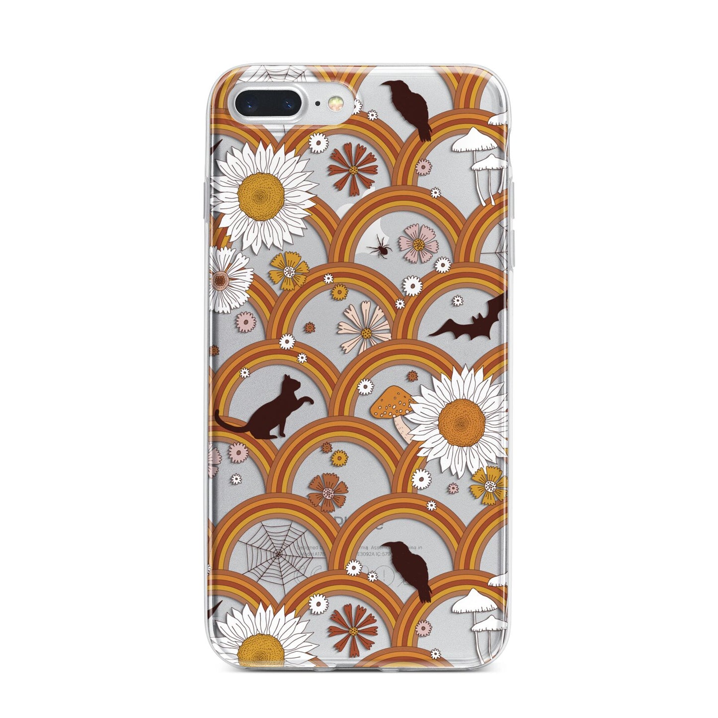 Retro Halloween iPhone 7 Plus Bumper Case on Silver iPhone