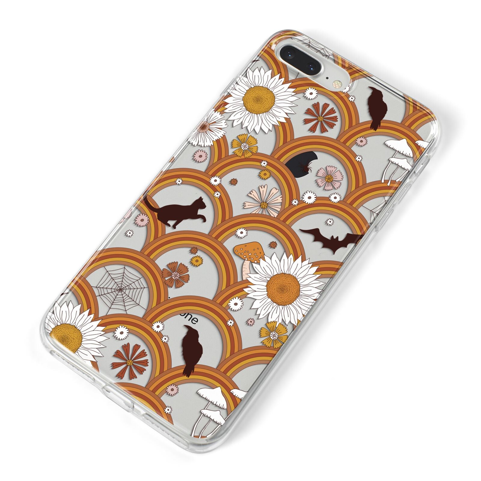 Retro Halloween iPhone 8 Plus Bumper Case on Silver iPhone Alternative Image