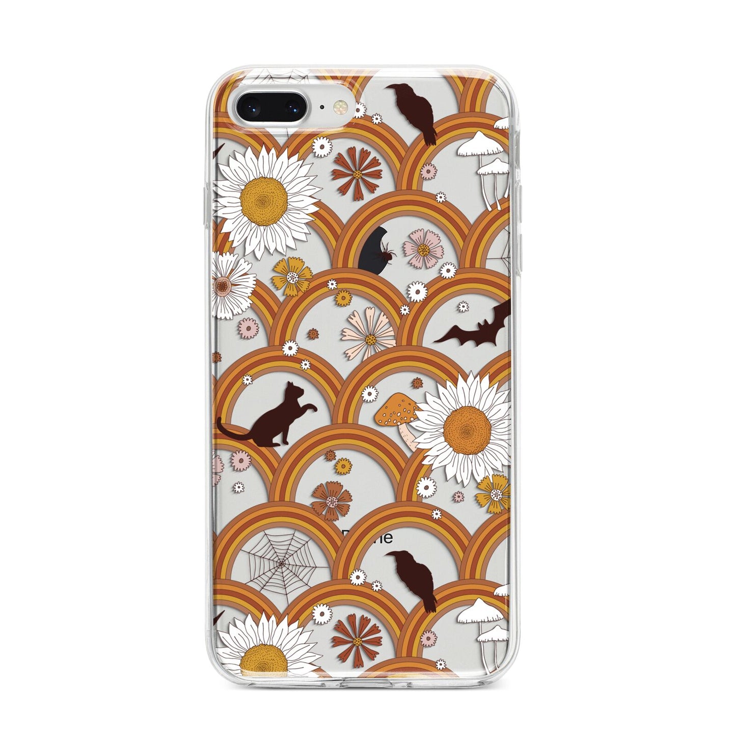 Retro Halloween iPhone 8 Plus Bumper Case on Silver iPhone