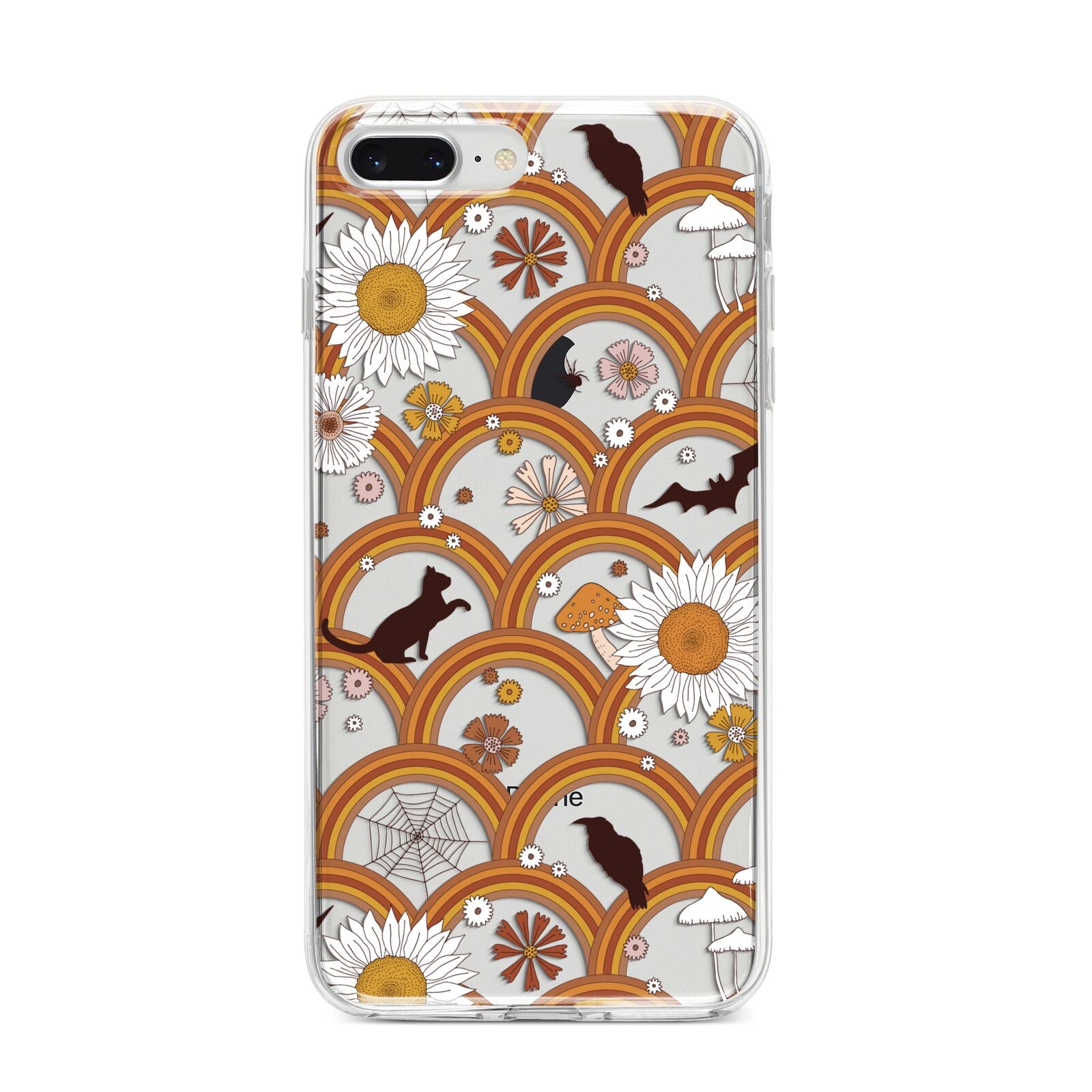 Retro Halloween iPhone 8 Plus Bumper Case on Silver iPhone