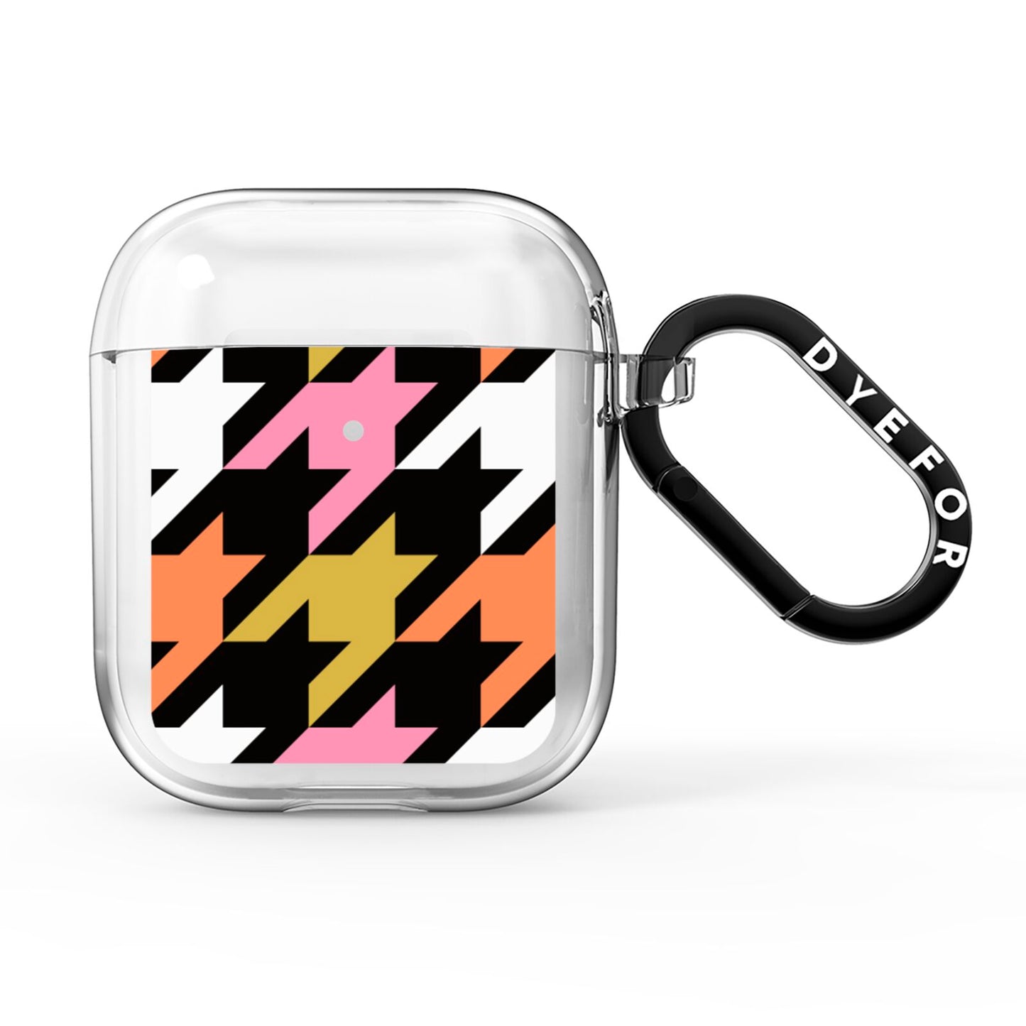 Retro Houndstooth AirPods Clear Case