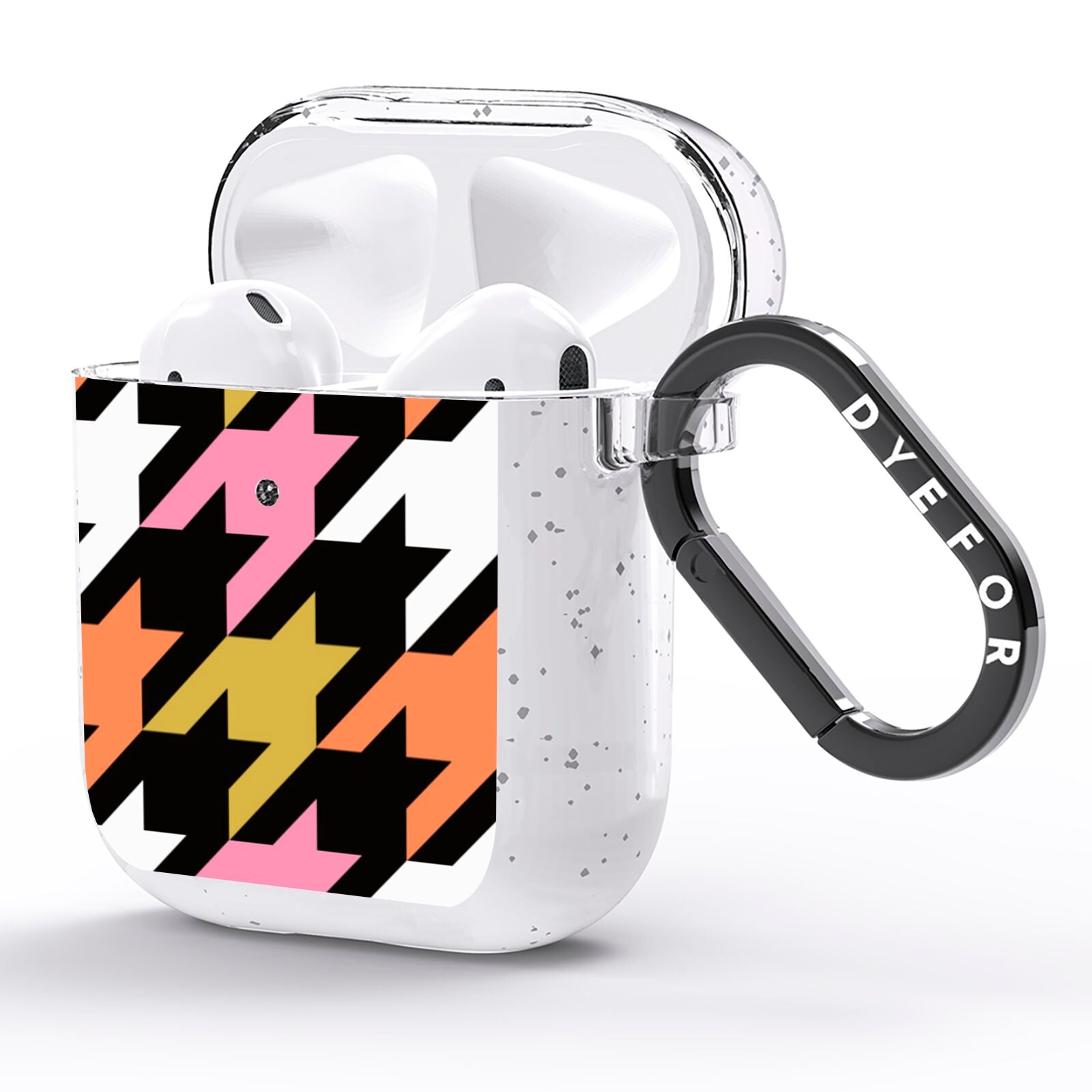 Retro Houndstooth AirPods Glitter Case Side Image
