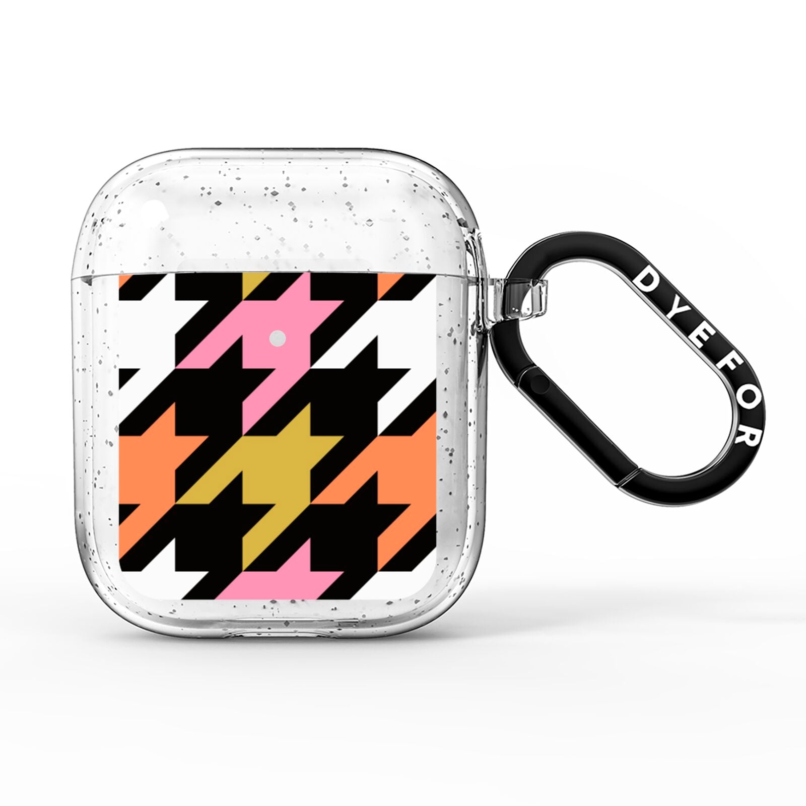 Retro Houndstooth AirPods Glitter Case