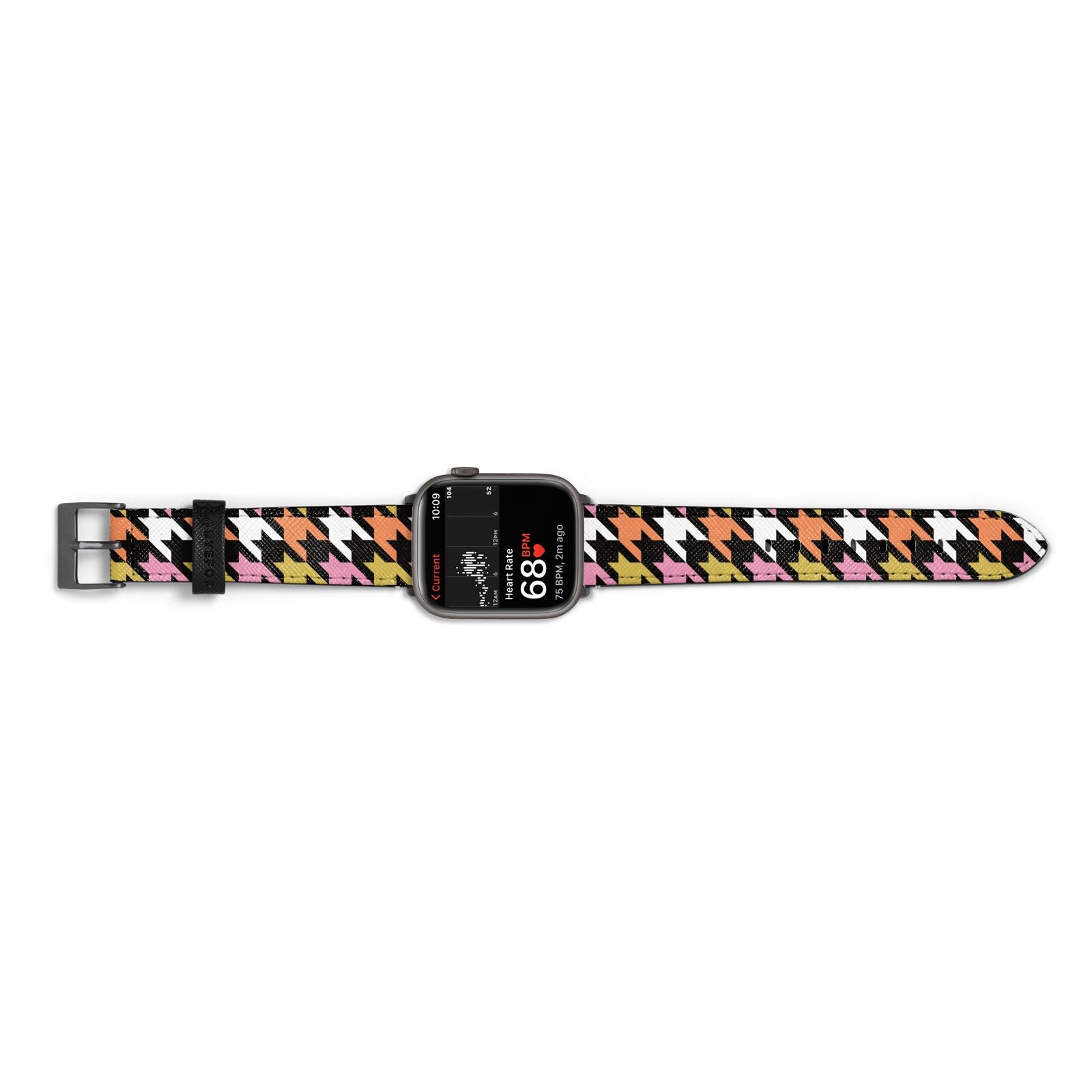 Retro Houndstooth Apple Watch Strap Size 38mm Landscape Image Space Grey Hardware