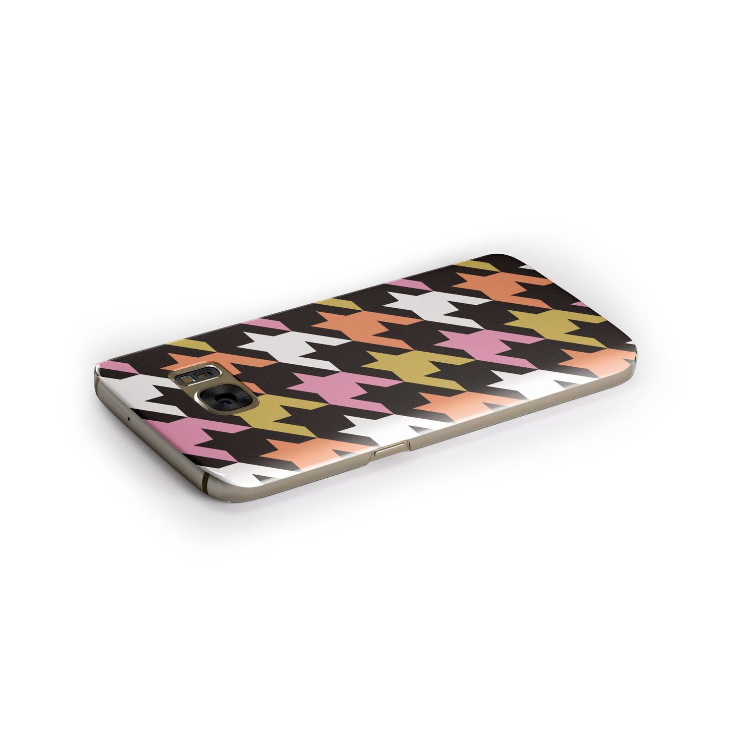 Retro Houndstooth Samsung Galaxy Case Side Close Up