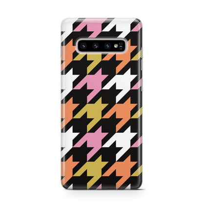 Retro Houndstooth Samsung Galaxy S10 Case