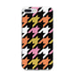 Retro Houndstooth iPhone 7 Plus Bumper Case on Silver iPhone