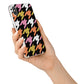 Retro Houndstooth iPhone X Bumper Case on Silver iPhone Alternative Image 2