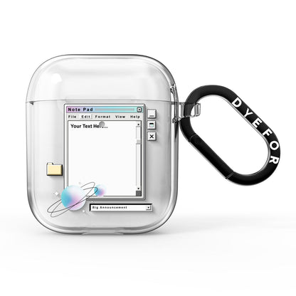 Retro Note Pad AirPods Clear Case
