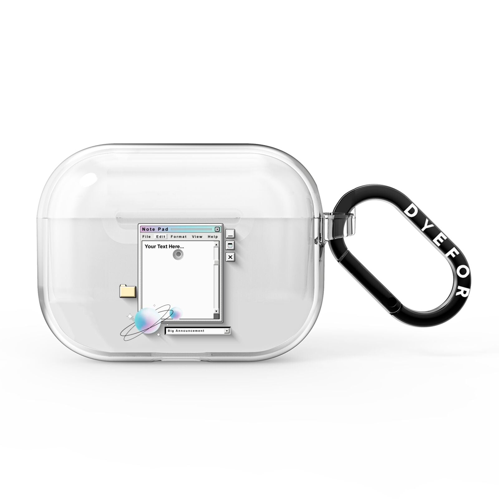 Retro Note Pad AirPods Pro Clear Case