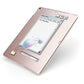 Retro Note Pad Apple iPad Case on Rose Gold iPad Side View