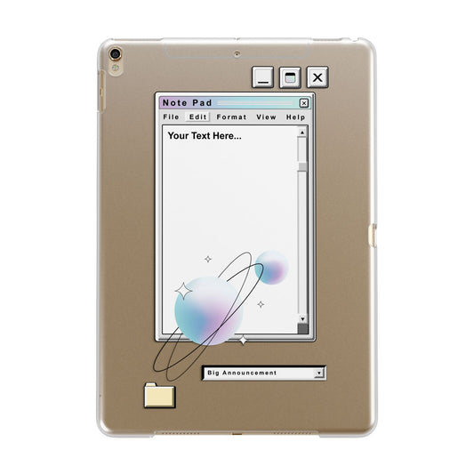 Retro Note Pad Apple iPad Gold Case