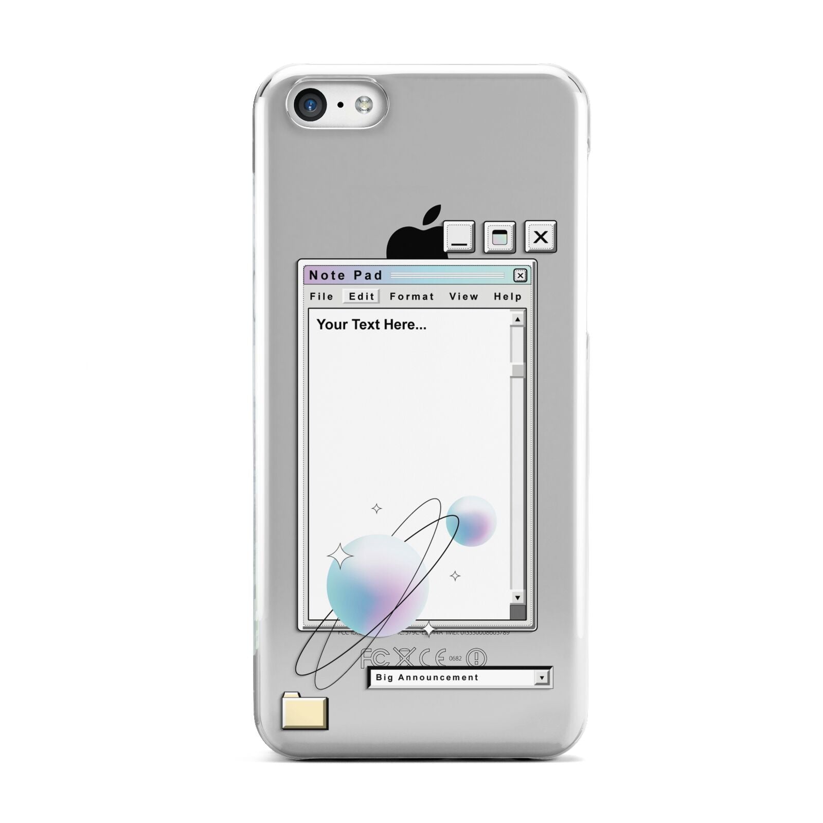 Retro Note Pad Apple iPhone 5c Case