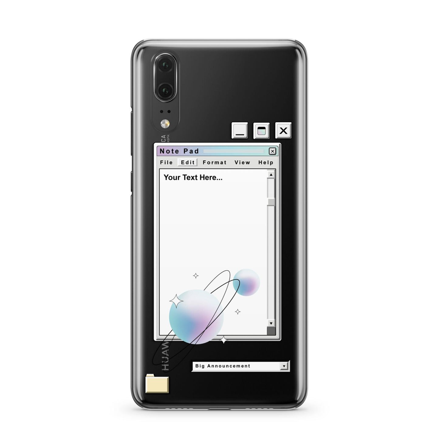 Retro Note Pad Huawei P20 Phone Case