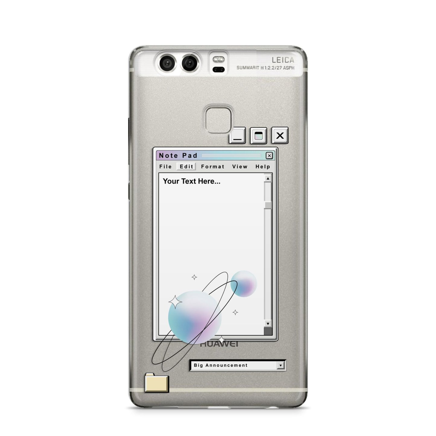 Retro Note Pad Huawei P9 Case