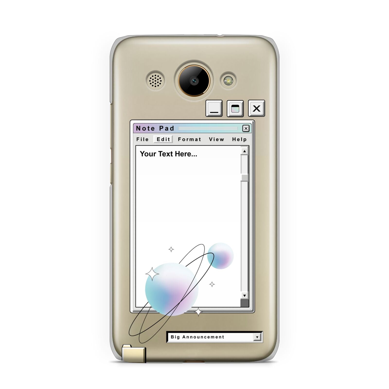 Retro Note Pad Huawei Y3 2017