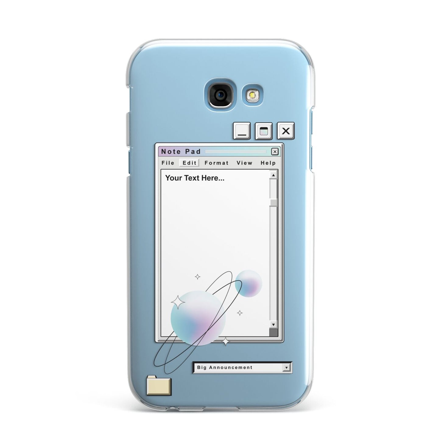 Retro Note Pad Samsung Galaxy A7 2017 Case