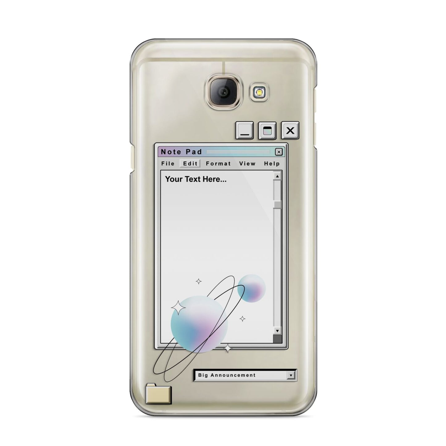 Retro Note Pad Samsung Galaxy A8 2016 Case
