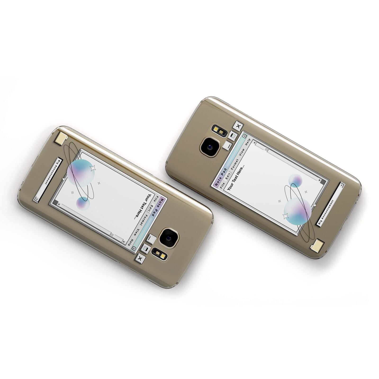 Retro Note Pad Samsung Galaxy Case Flat Overview