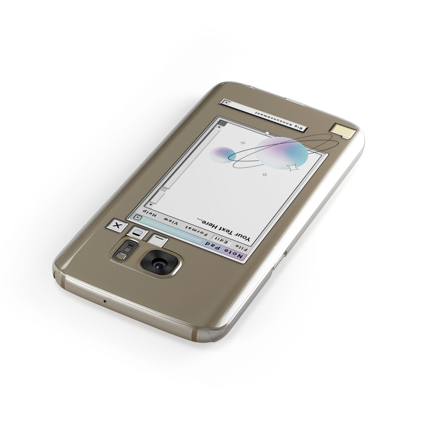 Retro Note Pad Samsung Galaxy Case Front Close Up