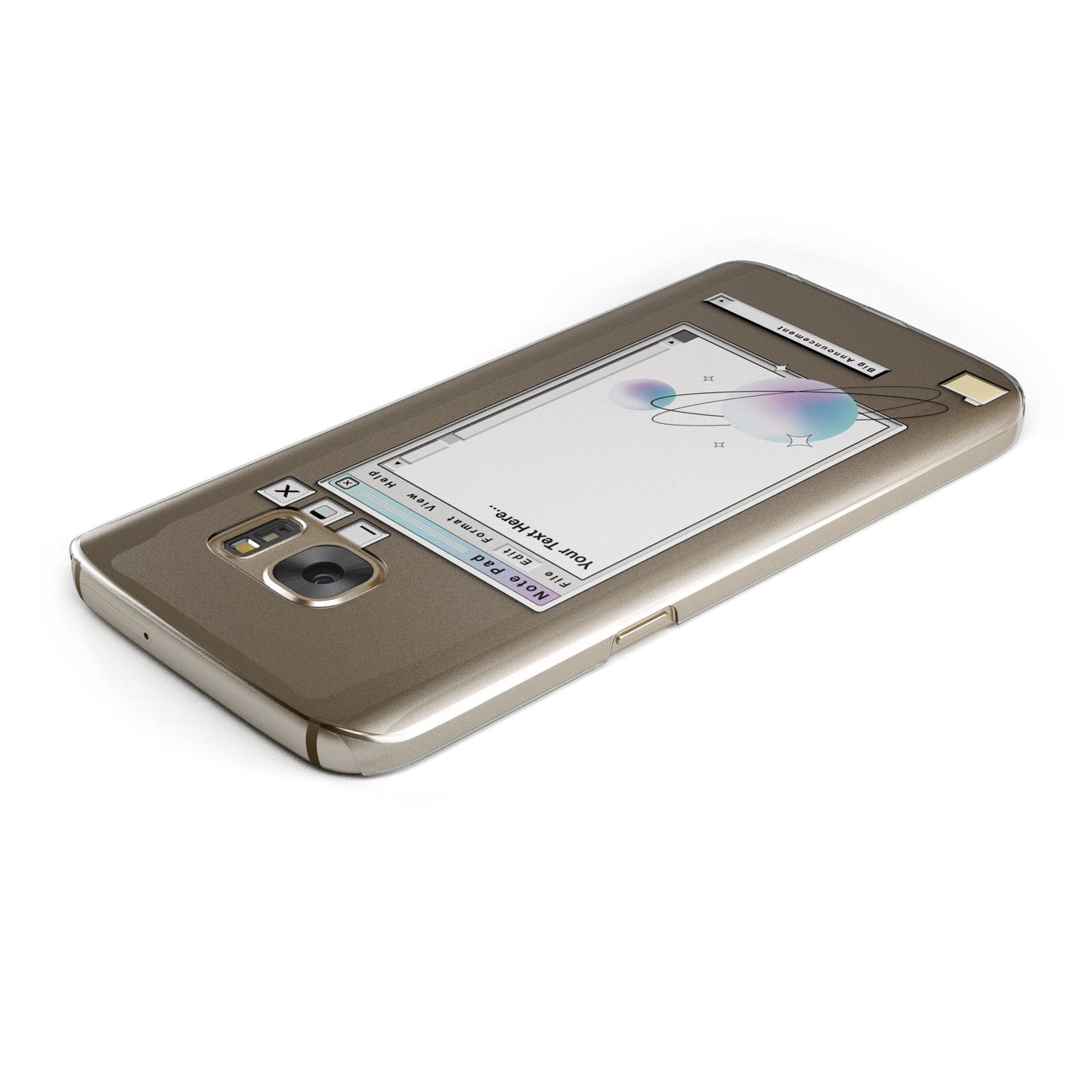 Retro Note Pad Samsung Galaxy Case Top Cutout