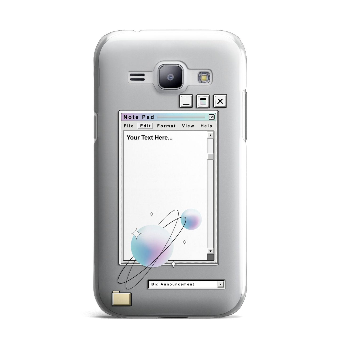 Retro Note Pad Samsung Galaxy J1 2015 Case