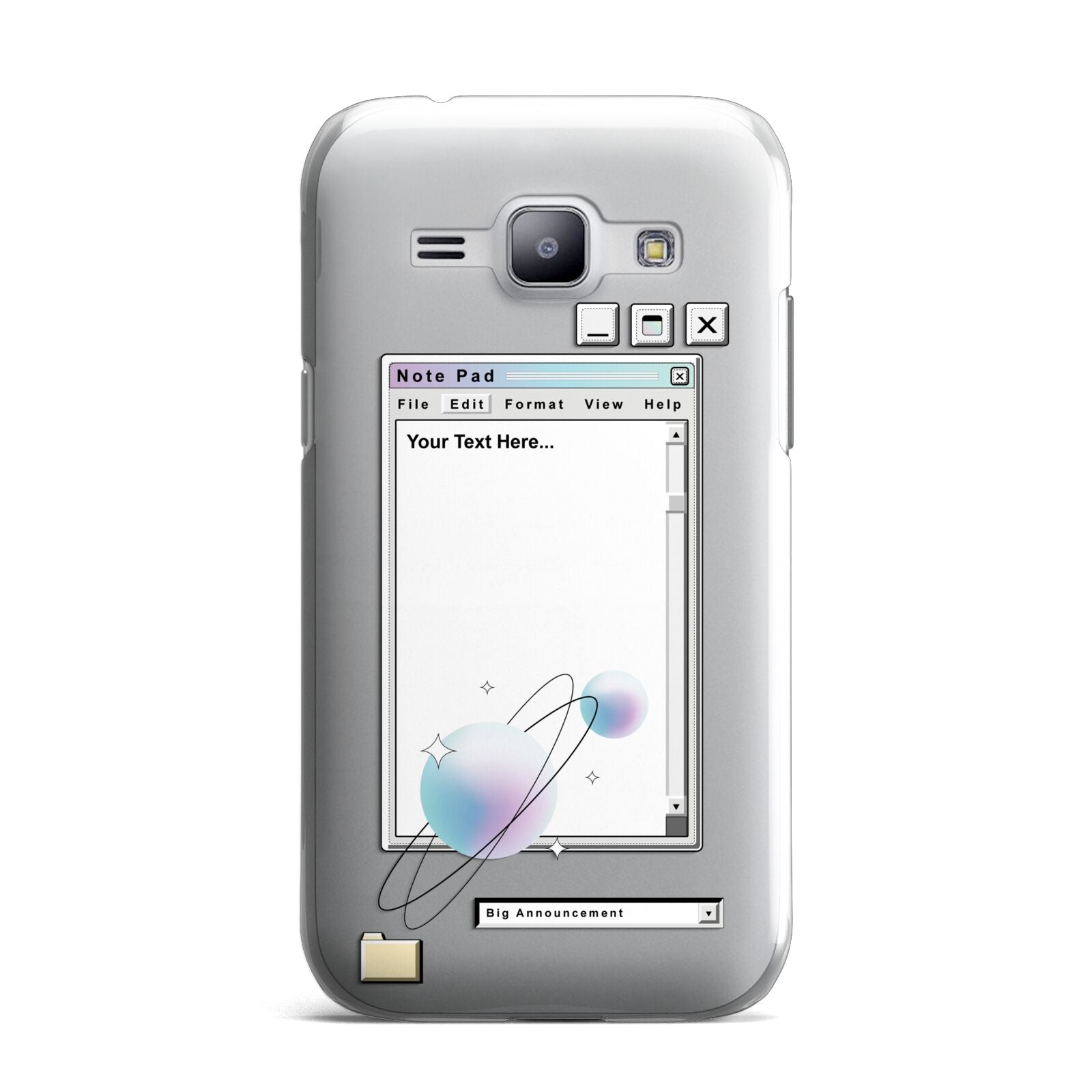 Retro Note Pad Samsung Galaxy J1 2015 Case