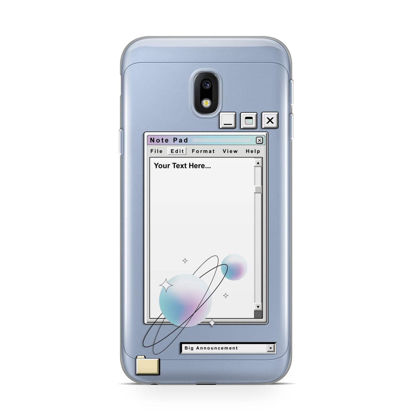 Retro Note Pad Samsung Galaxy J3 2017 Case