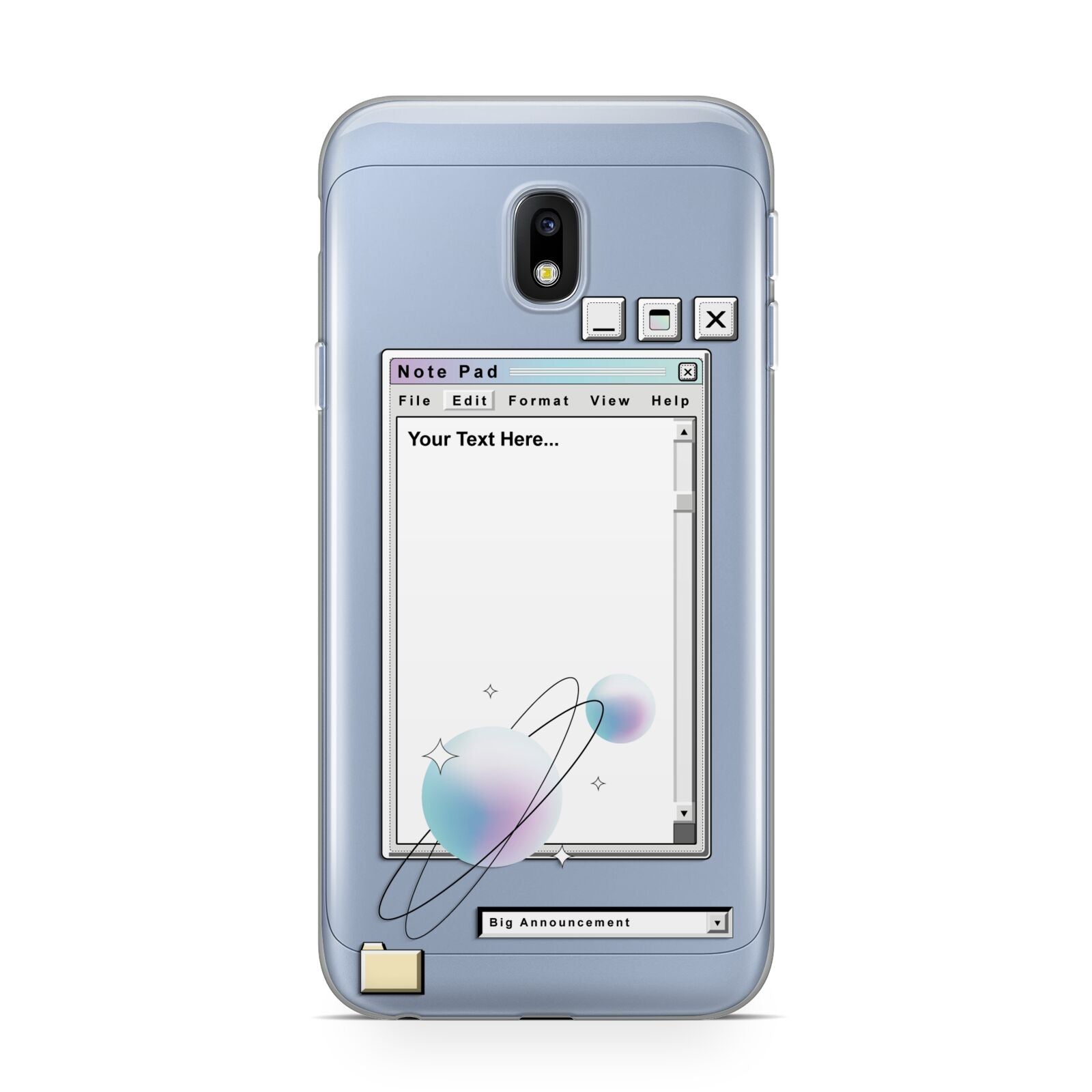 Retro Note Pad Samsung Galaxy J3 2017 Case