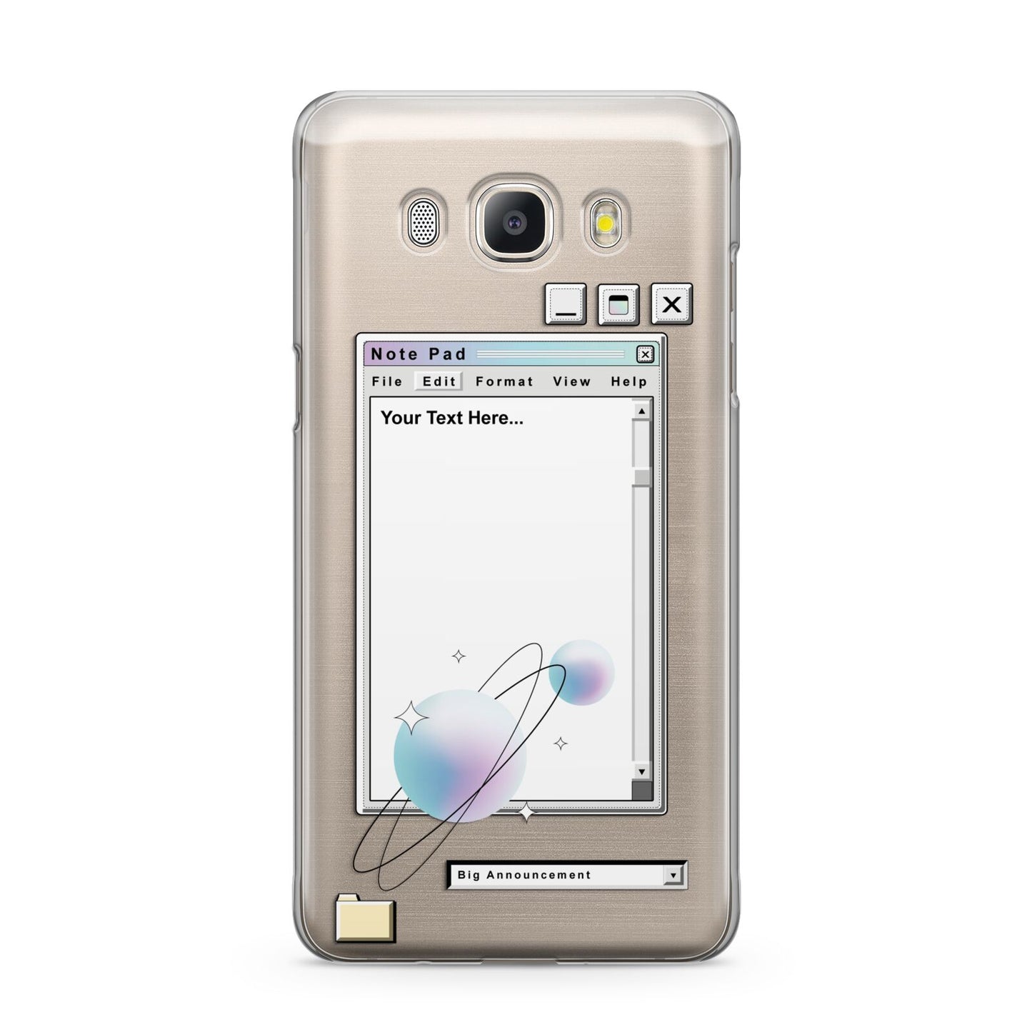 Retro Note Pad Samsung Galaxy J5 2016 Case