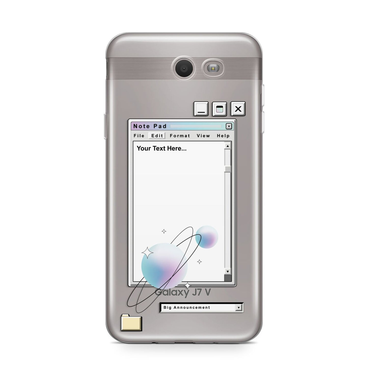 Retro Note Pad Samsung Galaxy J7 2017 Case