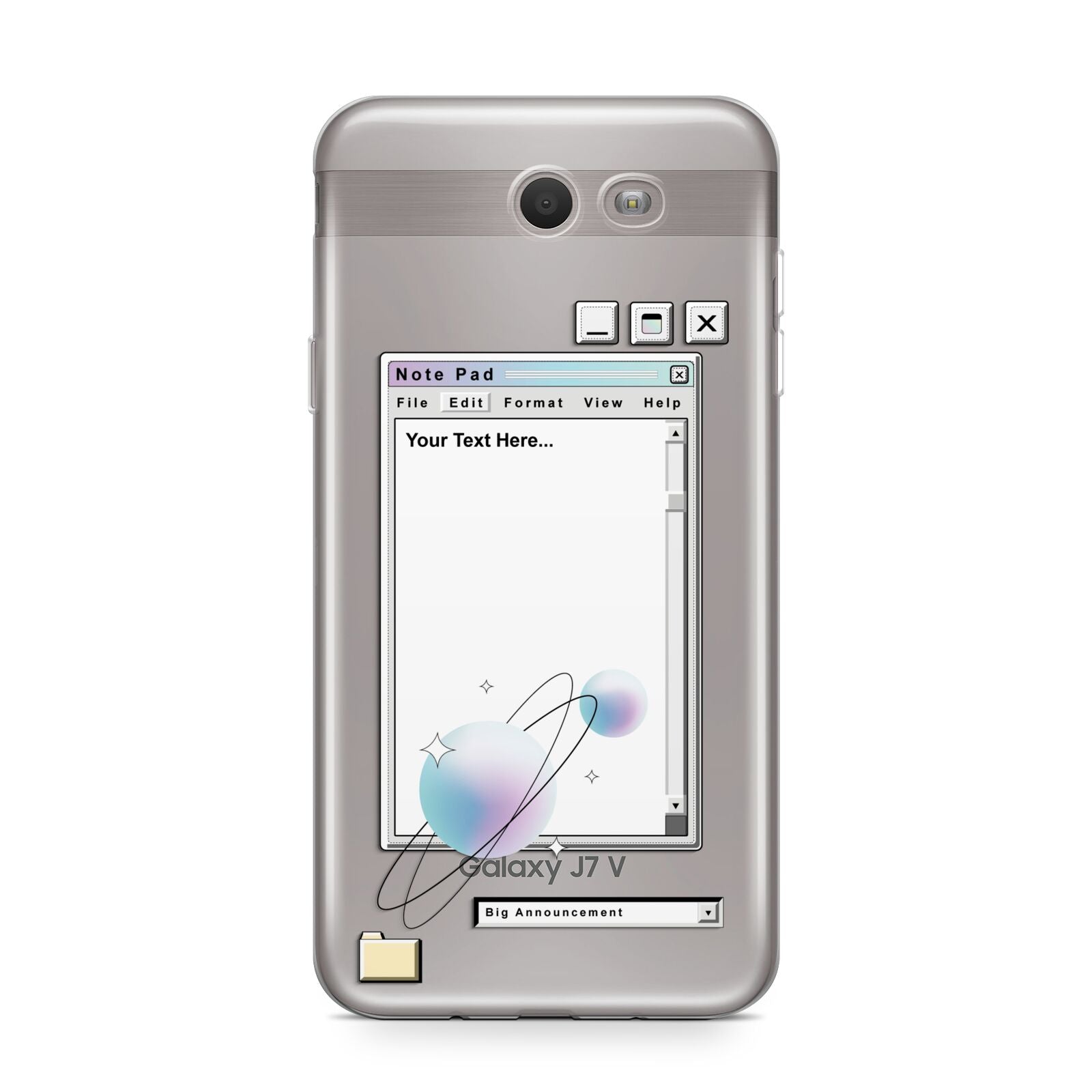 Retro Note Pad Samsung Galaxy J7 2017 Case