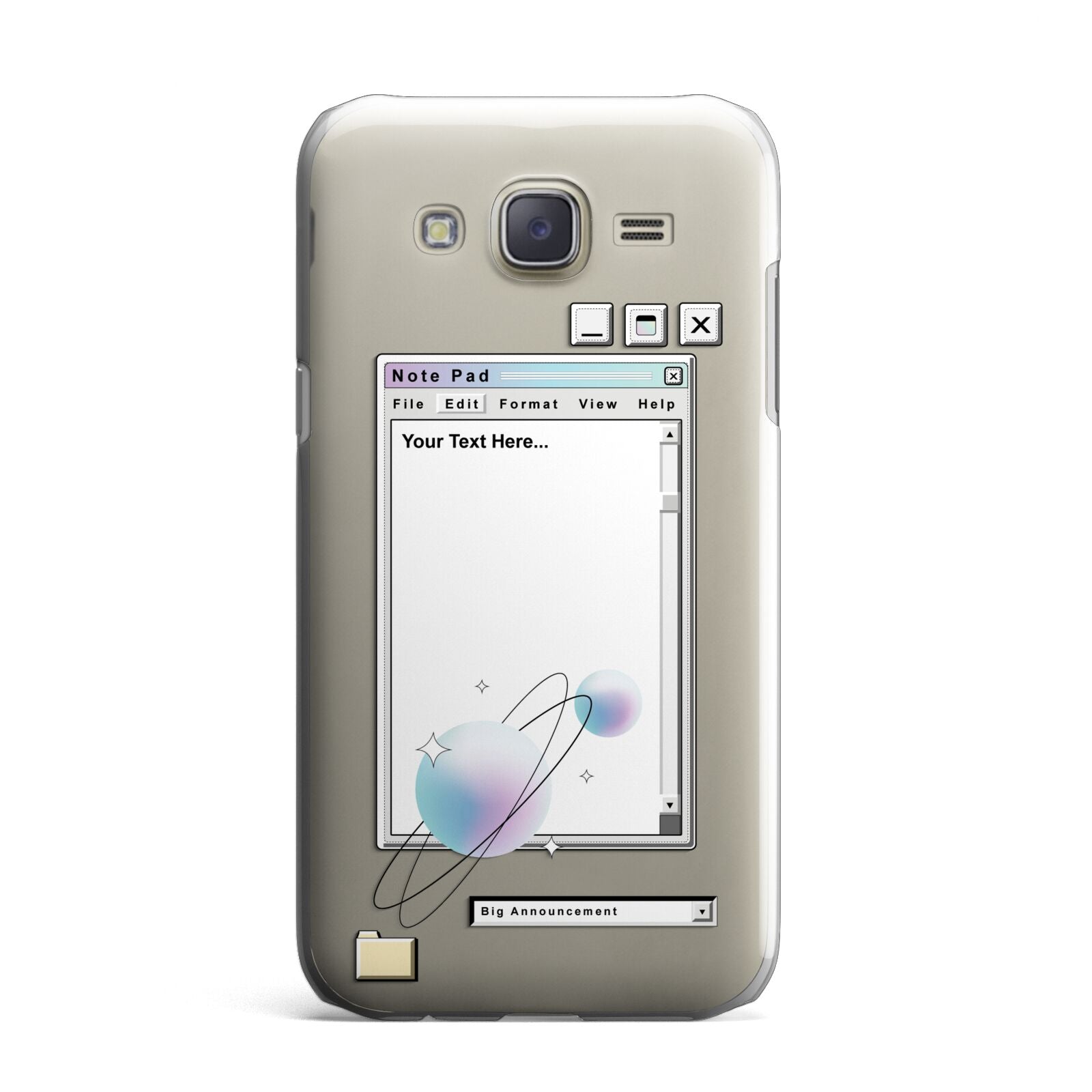 Retro Note Pad Samsung Galaxy J7 Case