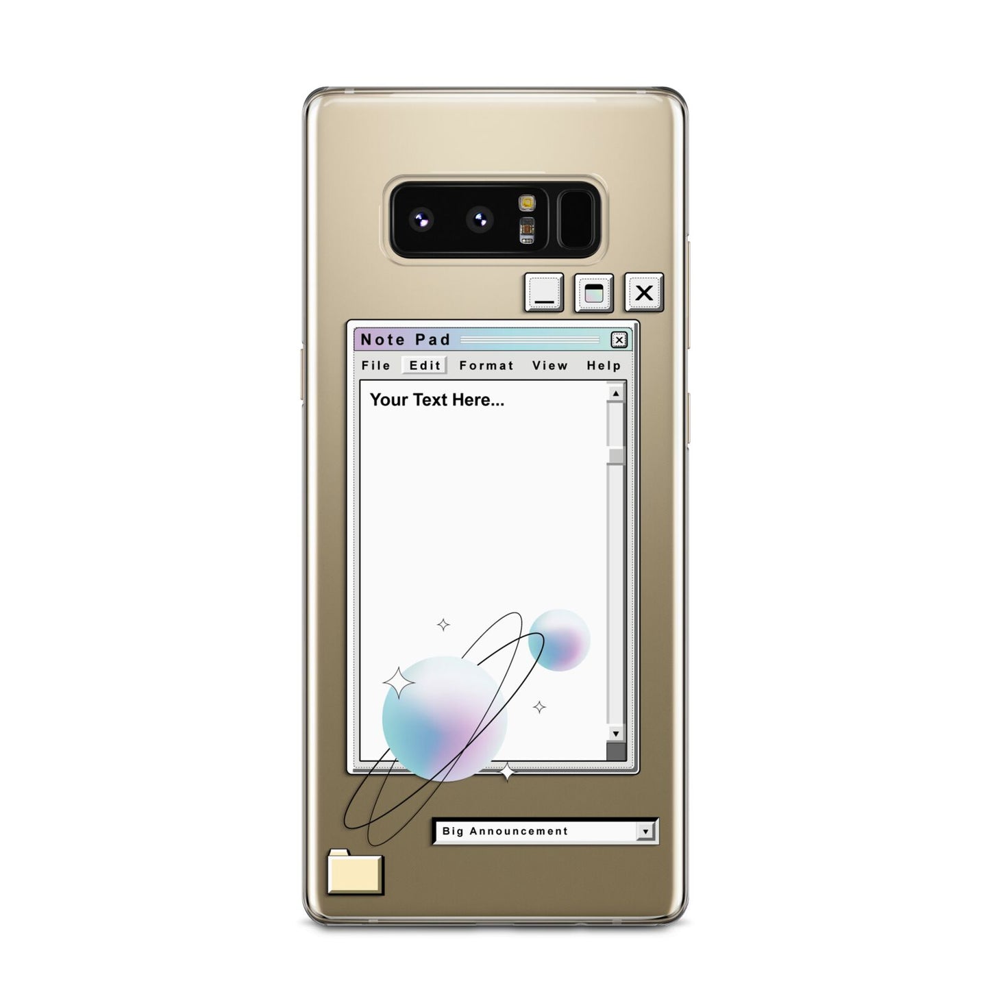 Retro Note Pad Samsung Galaxy Note 8 Case