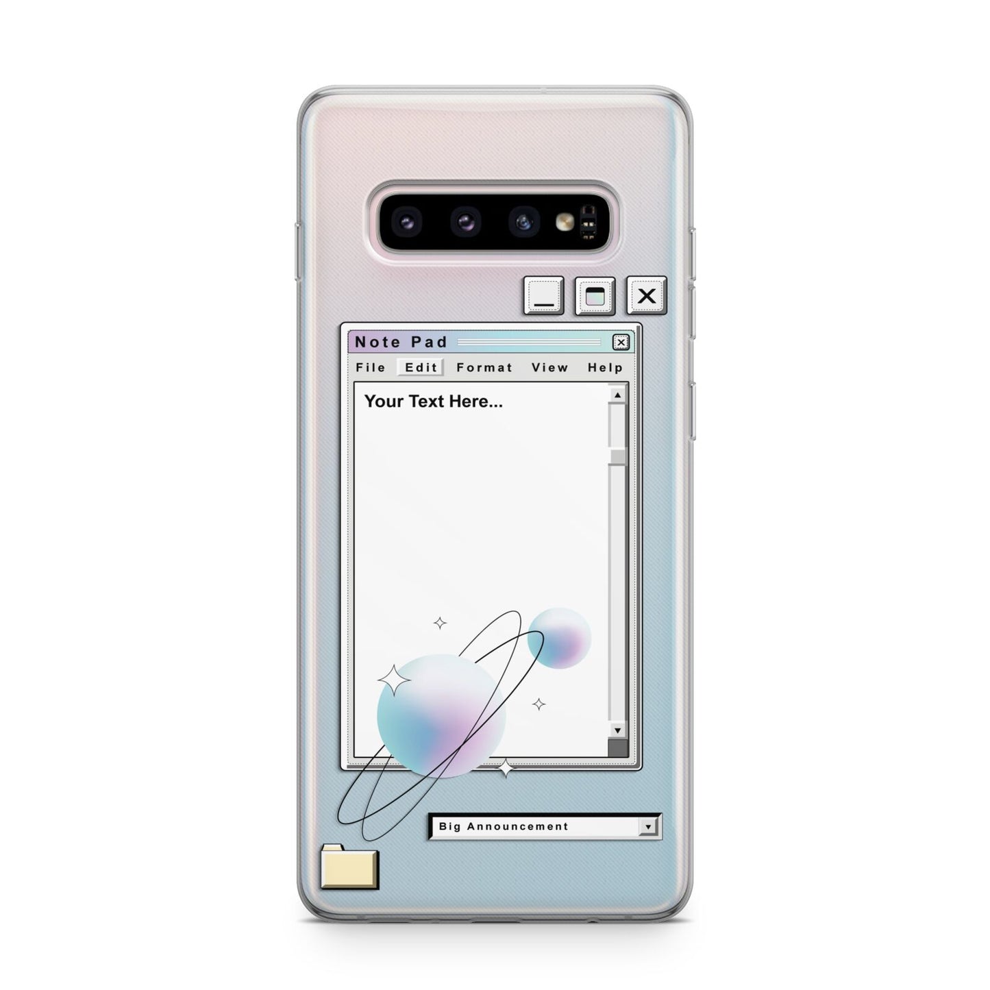Retro Note Pad Samsung Galaxy S10 Plus Case