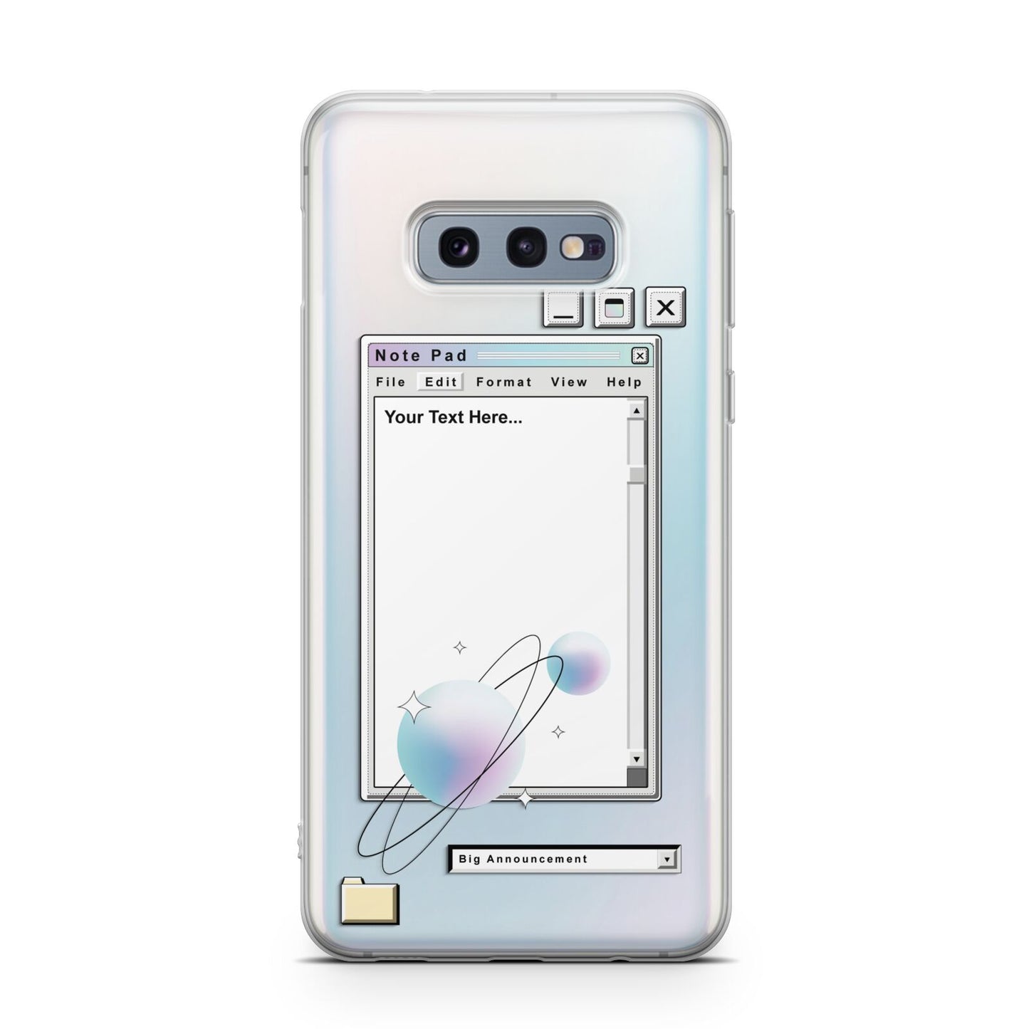 Retro Note Pad Samsung Galaxy S10E Case
