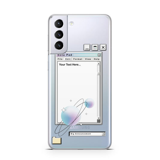Retro Note Pad Samsung S21 Plus Phone Case