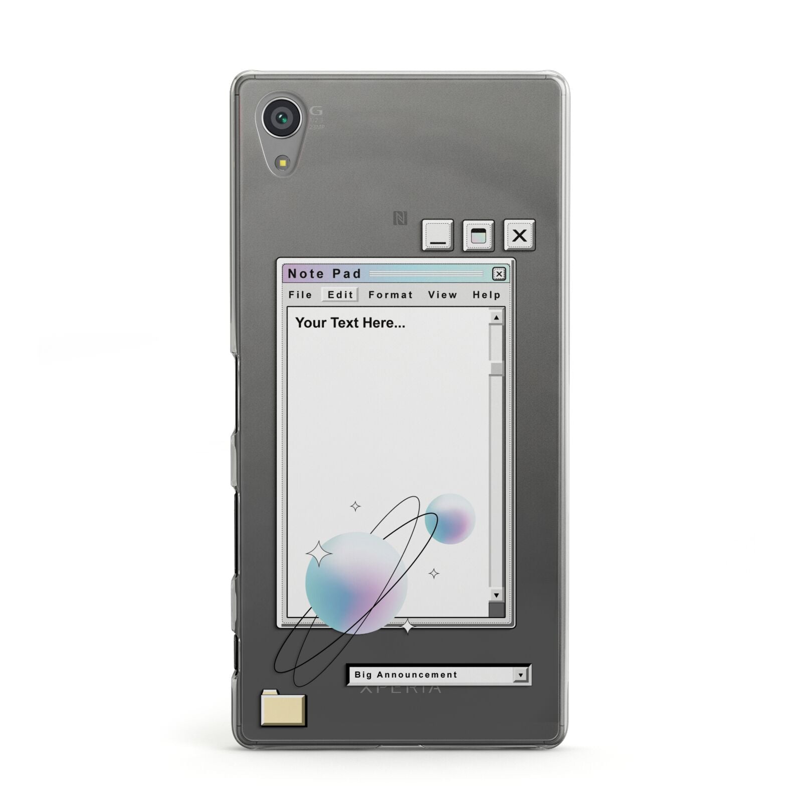 Retro Note Pad Sony Case – Dyefor