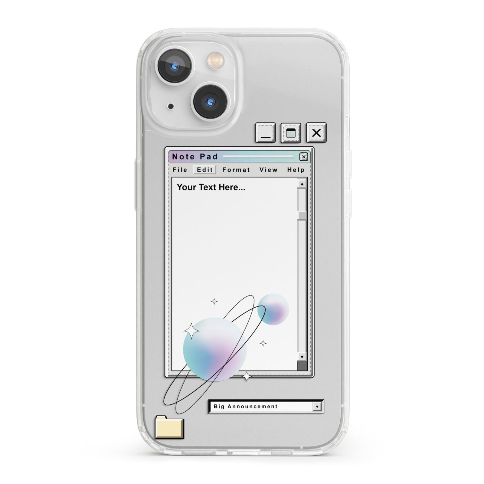 Retro Note Pad iPhone 13 Clear Bumper Case