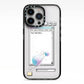 Retro Note Pad iPhone 13 Pro Black Impact Case on Silver phone