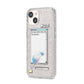 Retro Note Pad iPhone 14 Glitter Tough Case Starlight Angled Image