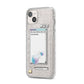 Retro Note Pad iPhone 14 Plus Glitter Tough Case Starlight Angled Image