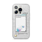 Retro Note Pad iPhone 14 Pro Glitter Tough Case Silver