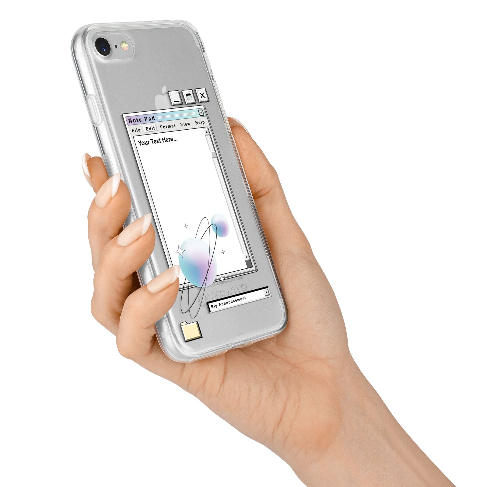 Retro Note Pad iPhone 7 Bumper Case on Silver iPhone Alternative Image