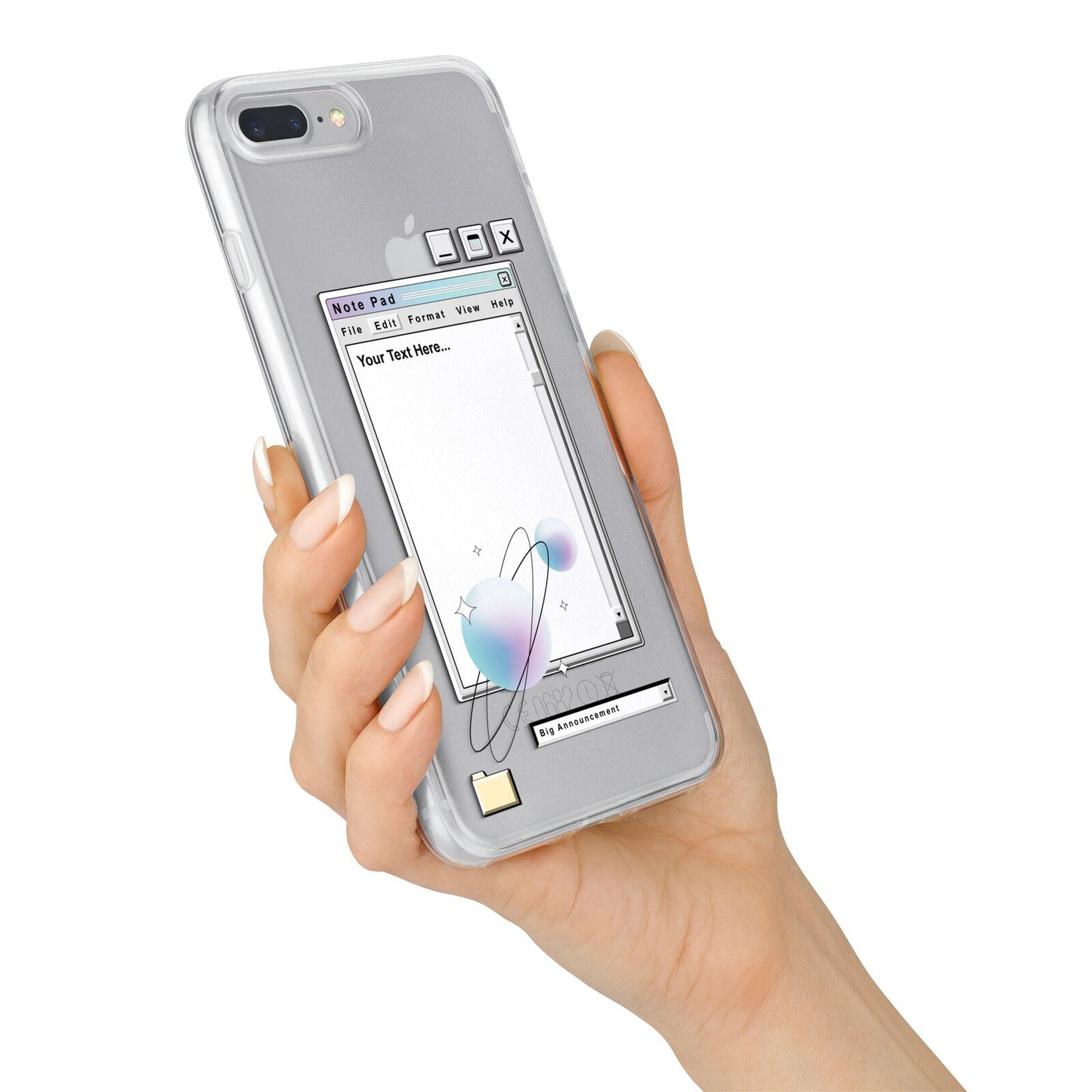 Retro Note Pad iPhone 7 Plus Bumper Case on Silver iPhone Alternative Image