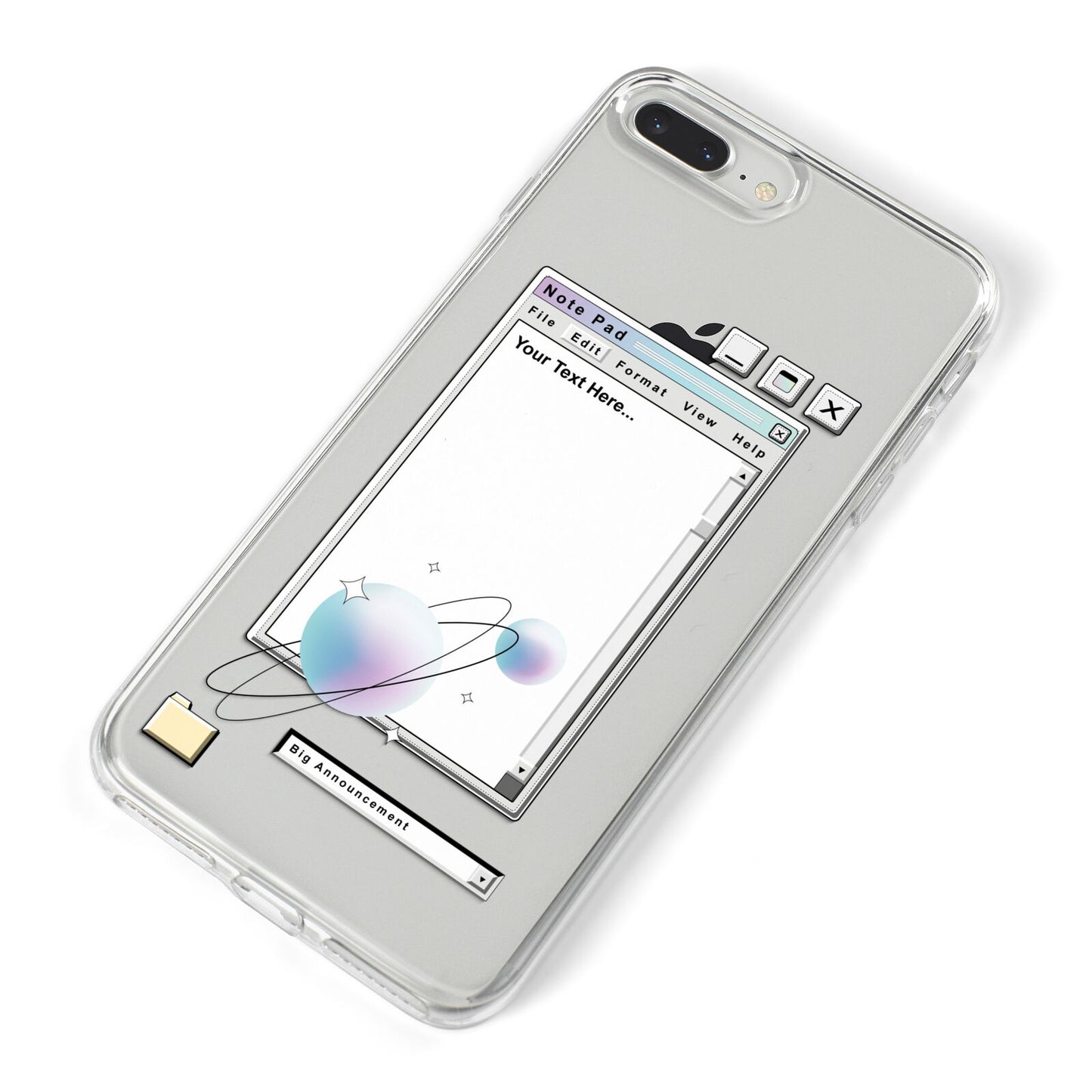 Retro Note Pad iPhone 8 Plus Bumper Case on Silver iPhone Alternative Image