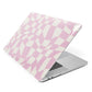 Retro Pink Check Apple MacBook Case Side View