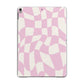 Retro Pink Check Apple iPad Grey Case
