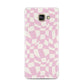 Retro Pink Check Samsung Galaxy A3 2016 Case on gold phone